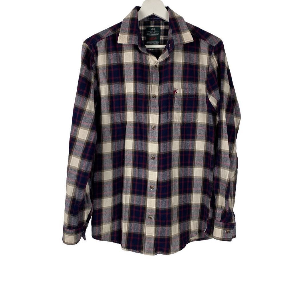 Racing Green Great Britain / Lands End Flannel Shirt size Small